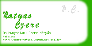matyas czere business card