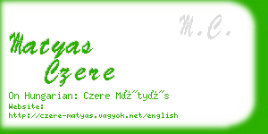 matyas czere business card